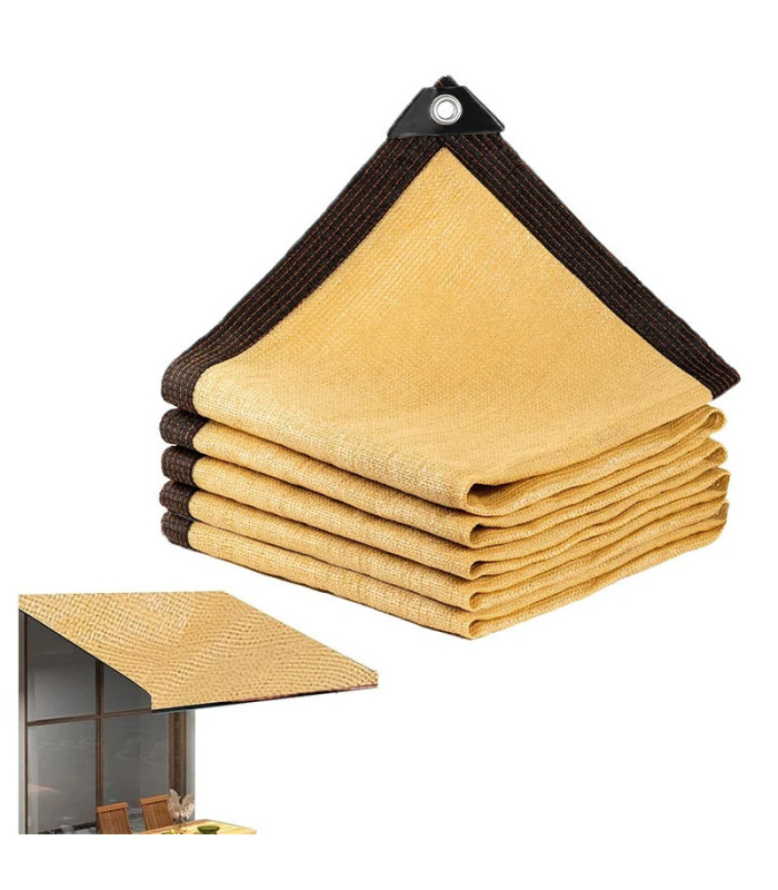 MALLA MEDIA SOMBRA 2x2MT CON BORDE Y AGUJERO