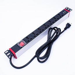 Canal de tension 7 tomas + 2 usb 2.1a