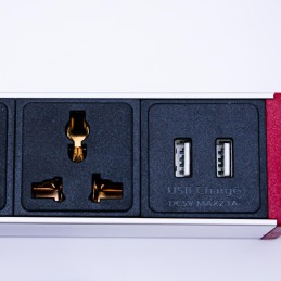 Canal de tension 7 tomas + 2 usb 2.1a