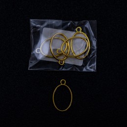 Dije oval dorado 28x25mm 5pc