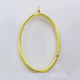 Dije oval dorado 28x25mm 5pc
