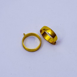 Dije redondo dorado 28x70mm 5pc