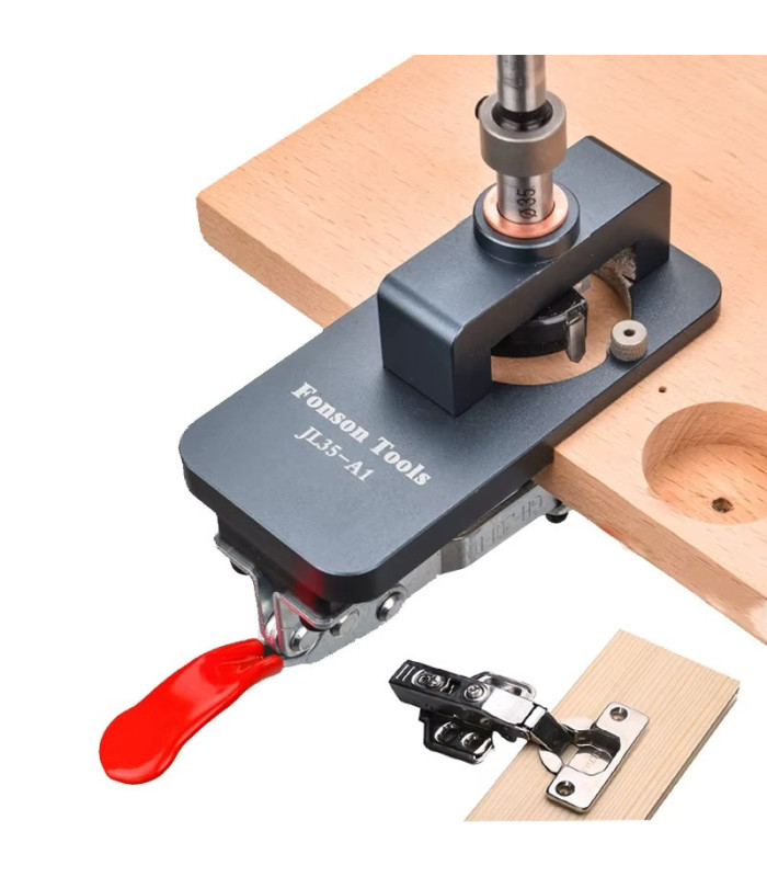 PLANTILLA ALUMINIO C/ MECHA FORSTNER 35MM