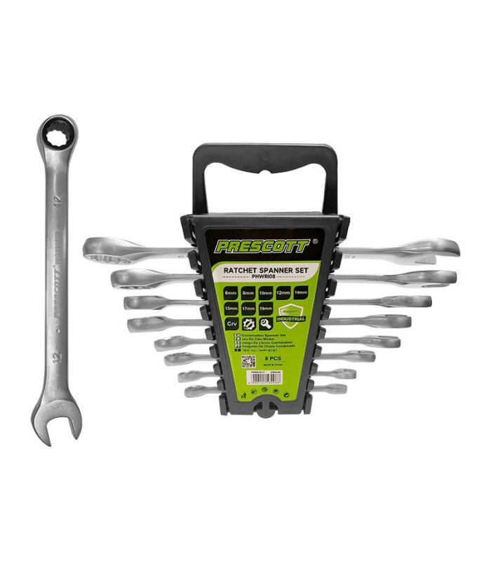 SET DE LLAVE COMBINADA PRESCOTT 6MM-19MM 8PC