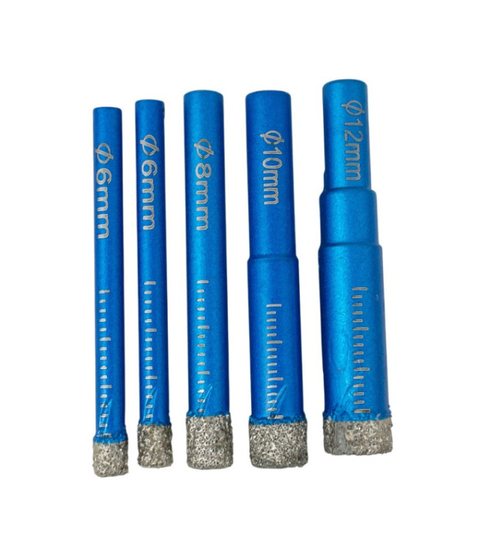 SET DE BROCAS P/PORCELANATO 5PC 6,8,10,12MM