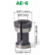 Adaptador eje para fresadora  AE-6 6mm