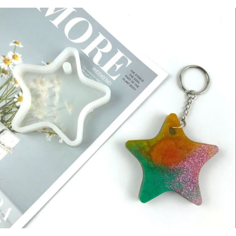 Molde de silicona colgante estrella 5.7x7x1cm