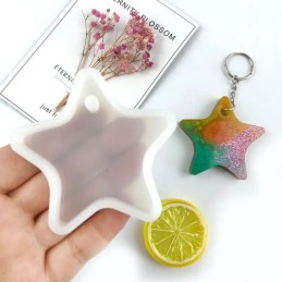 Molde de silicona colgante estrella 5.7x7x1cm