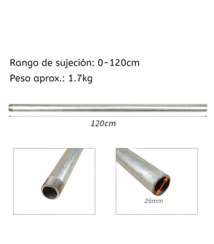 TUBO GALV 3/4 1.2MT P/PRENSA