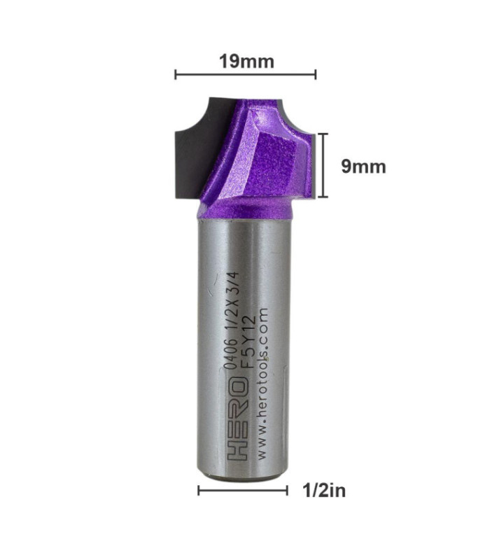 Fresa HERO canal 1/2x3/4 