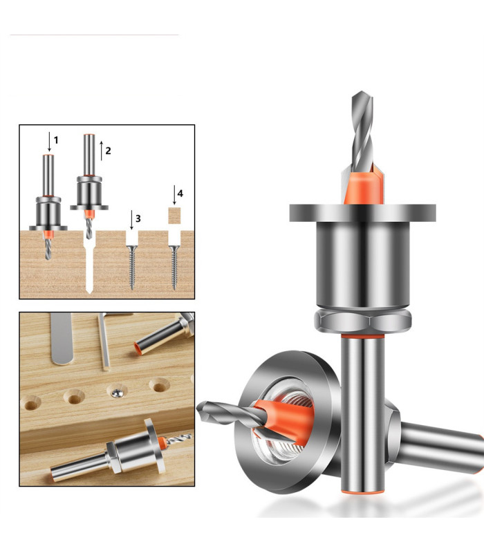 Mecha avellanadora con tope 8mm
