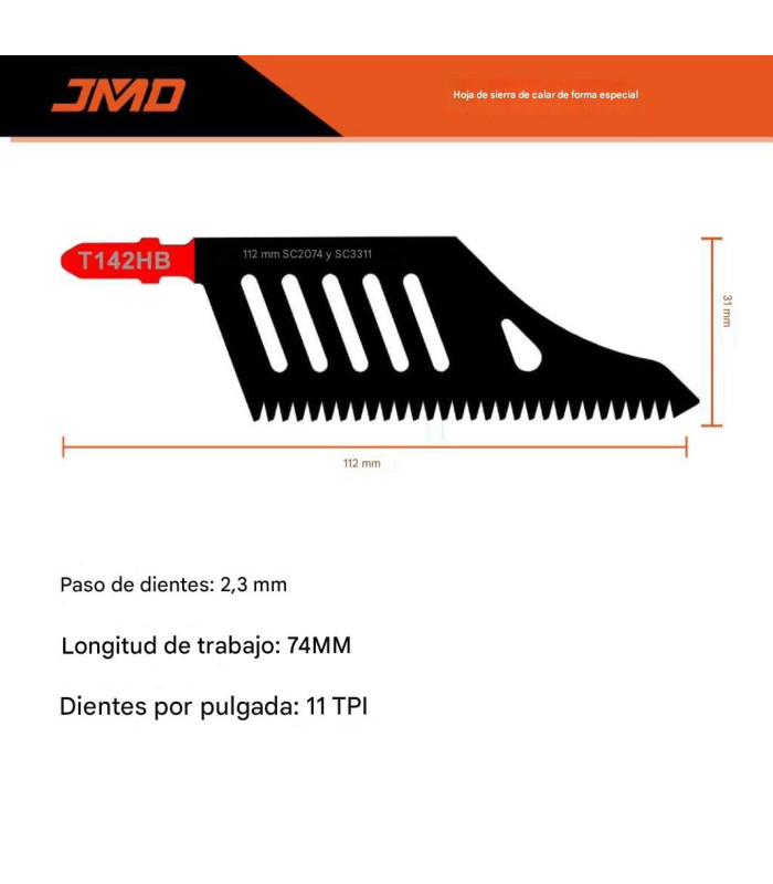 HOJA DE SIERRA CALADORA EXTENDIDA 1PC 112MM