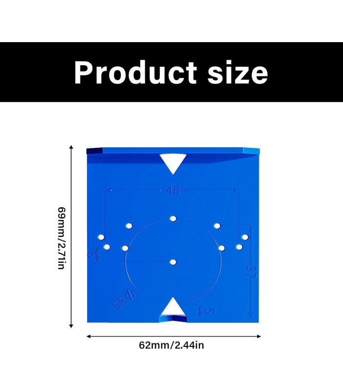 PLANTILLA DE GUIA PARA PERFORACION DE BISAGRA GOLP