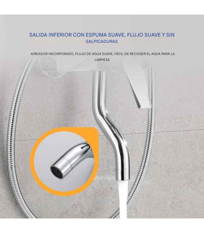 SET DUCHA COLUMNA CROMADO GANCHO MONOCOMANDO