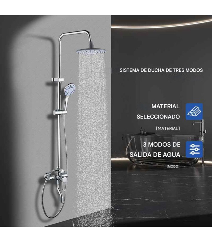 SET DE DUCHA COLUMNA CROMADO MONOCOMANDO