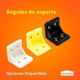 Angulo plastico HP moztaza 27x27mmm 4agujero