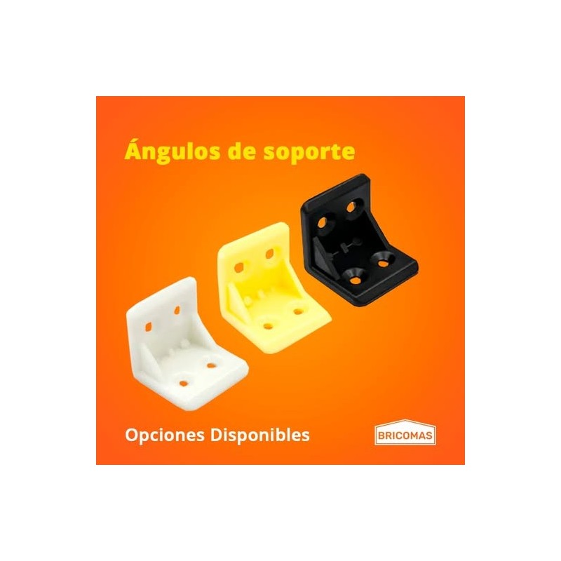 Angulo plastico HP moztaza 27x27mmm 4agujero