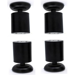 Patita para muebles negro 6x6cm 1pc