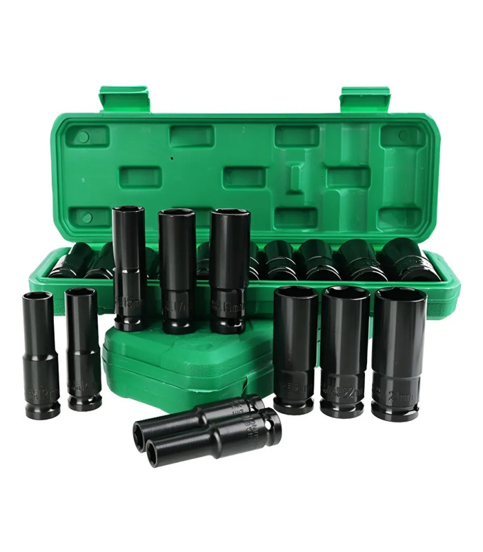 JUEGO DE TUBO IMPACTO LARGO 1/2 4-24MM 10PCS