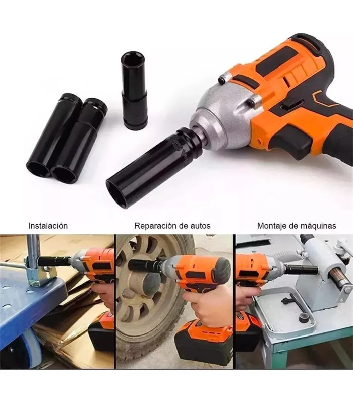 JUEGO DE TUBO IMPACTO LARGO 1/2 4-24MM 10PCS