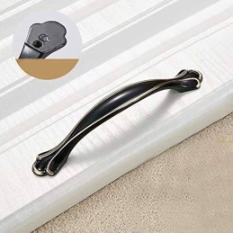 Manija para mueble con diseño negro 13cm 1pc