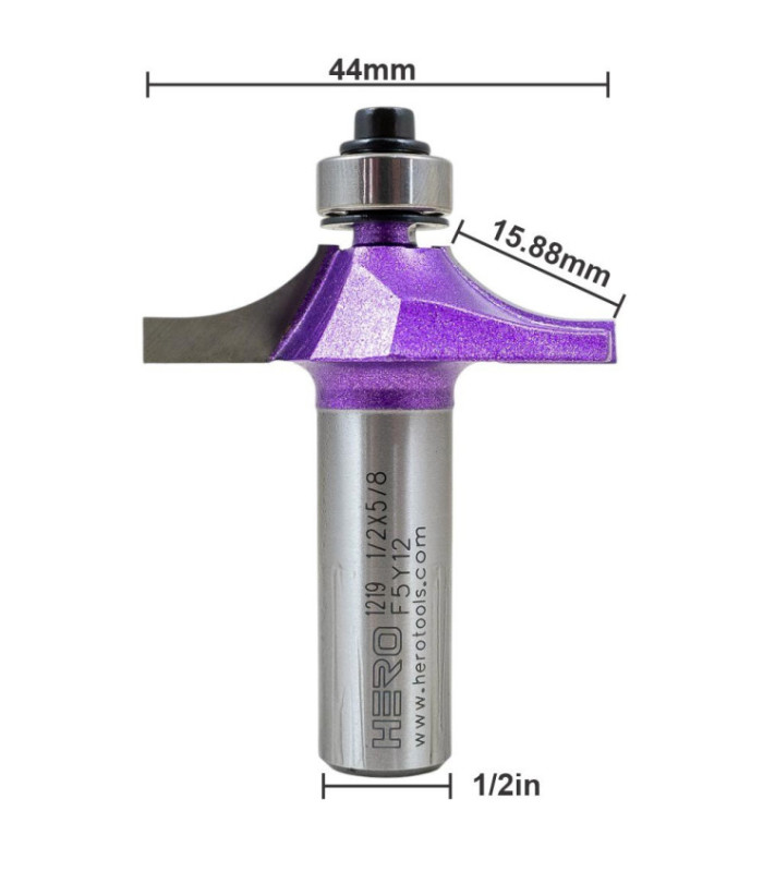 Fresa HERO borde redondo 1/2x5/8 