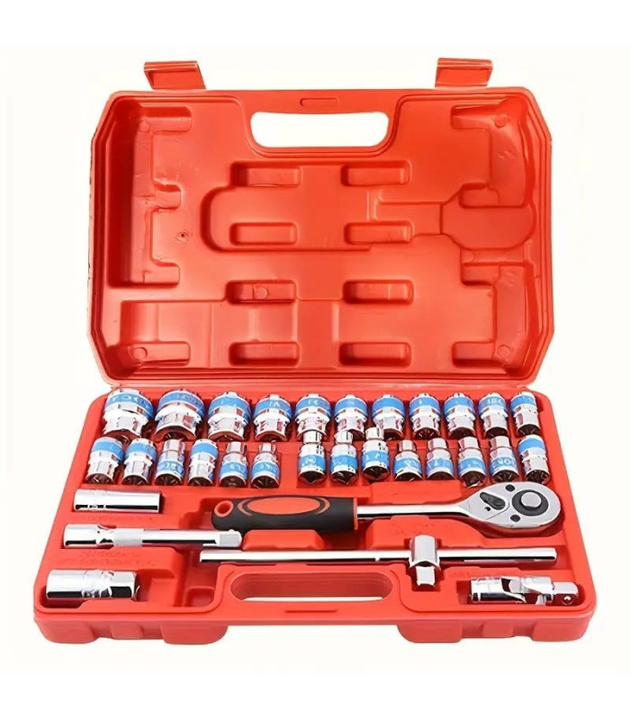 JUEGO DE LLAVE TUBO 1/2 32PCS HJD424