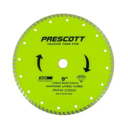 Disco diamantado turbo 230-2.6-22.2mm PRESCOTT
