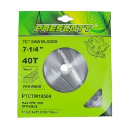 Disco de corte tct 185x22.2x2.4mm PRESCOTT