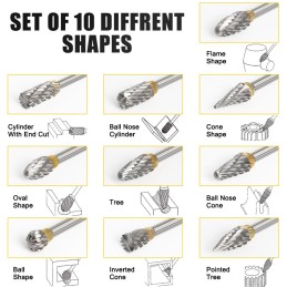 Set de punta retificadora de metal 10pc