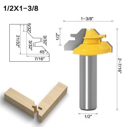 Fresa de encastre 1/2x1.3/4  1pc