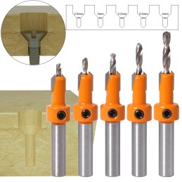 Mecha avellanadora 5pc 2.8mm a 4mm x8mm