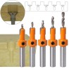 Mecha avellanadora 5pc 2.8mm a 4mm x8mm
