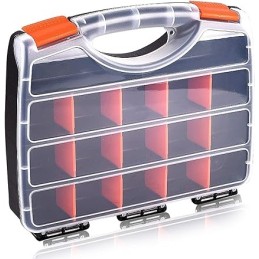 Caja organizador con manija 15 compartimientos
