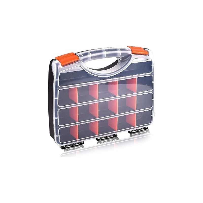 Caja organizador con manija 15 compartimientos