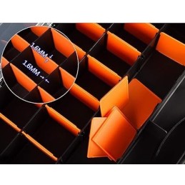 Caja organizador con manija 15 compartimientos