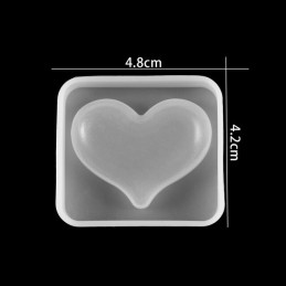 Molde de silicona corazon 3D 40x30mm