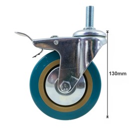 RUEDA CON FRENO 130MM 55KG
