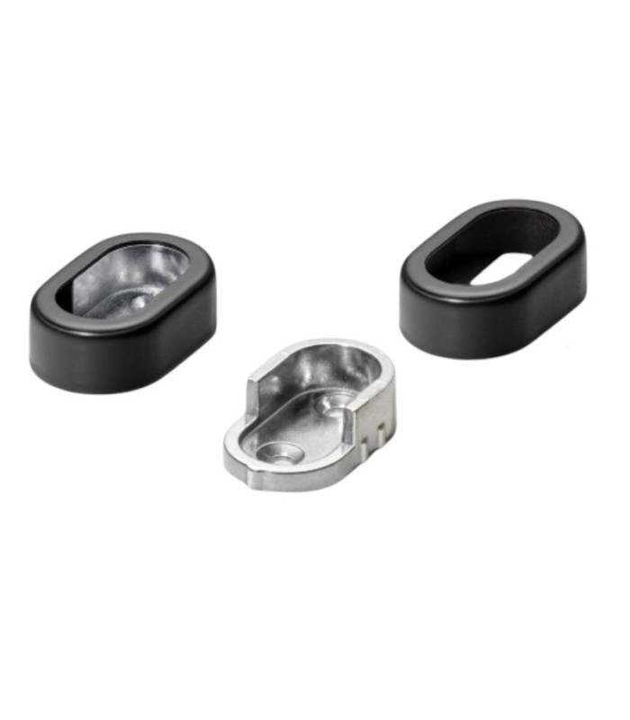 SOPORTE OVAL CON TAPA METALICA