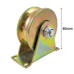 RUEDA METAL BASE U 90MM
