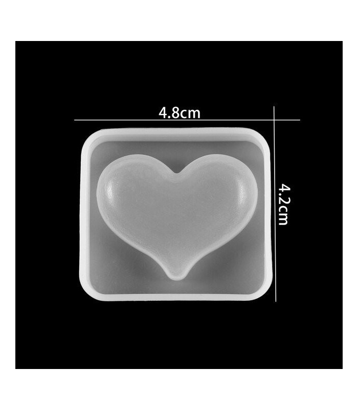 Molde de silicona corazon 3D 40x30mm