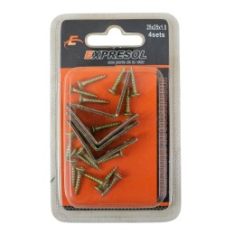 Paquete de angulo y tornillo 2.5x1.5cm 4pc EXPRESO