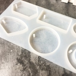 Molde de silicona set 6 colgantes 23.5x11.5x0.8cm