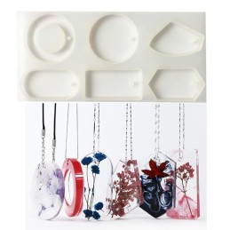 Molde de silicona set 6 colgantes 23.5x11.5x0.8cm