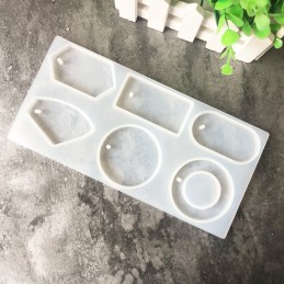Molde de silicona set 6 colgantes 23.5x11.5x0.8cm