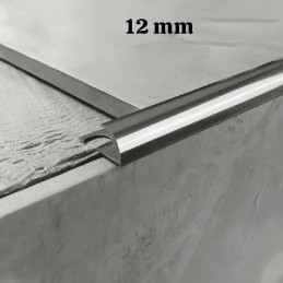Perfil de piso redondo 2.50mt 12h color plata
