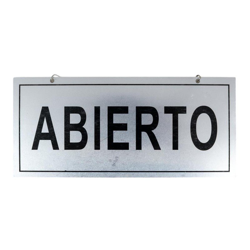 Cartel metalico ABIERTO-CERRADO