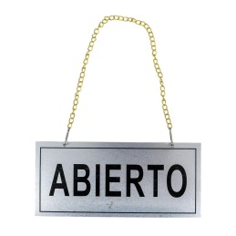 Cartel metalico ABIERTO-CERRADO