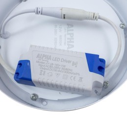 PANEL LED 12W ALPHA REDONDO
