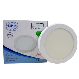PANEL LED 12W ALPHA REDONDO